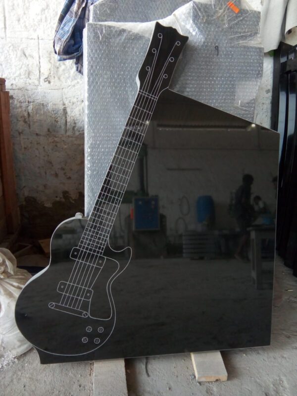 Black Granite Memorial Monument Guitar Finish